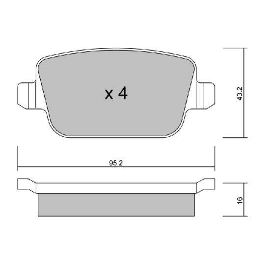 BPFO-2001 - Brake Pad Set, disc brake 