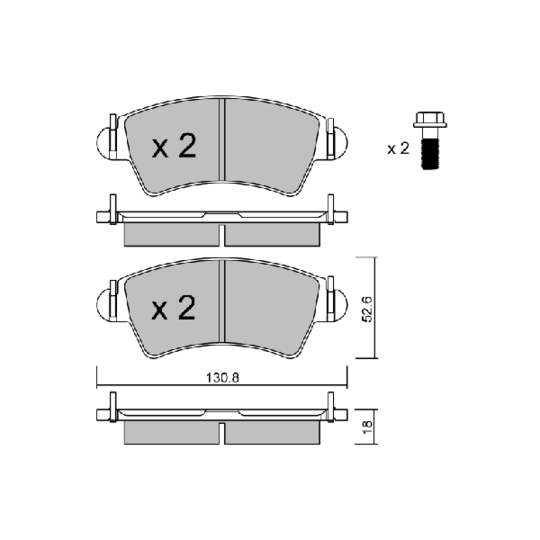 BPPE-1019 - Brake Pad Set, disc brake 
