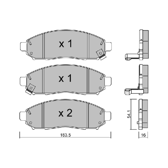 BPNI-1007 - Brake Pad Set, disc brake 