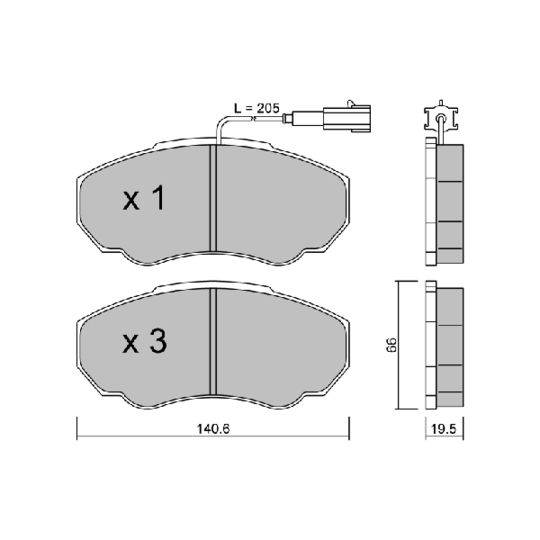 BPFI-1010 - Brake Pad Set, disc brake 