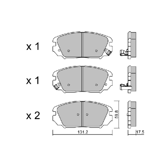 BPHY-1010 - Brake Pad Set, disc brake 
