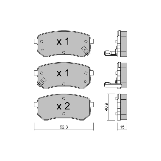 BPHY-2003 - Brake Pad Set, disc brake 