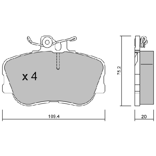 BPMB-1009 - Brake Pad Set, disc brake 