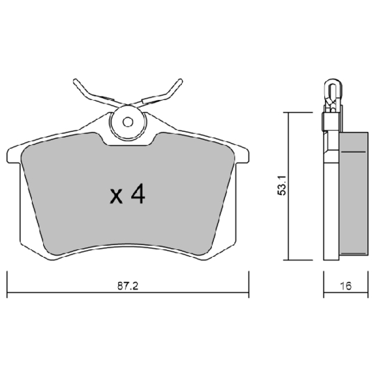 BPRE-2001 - Brake Pad Set, disc brake 