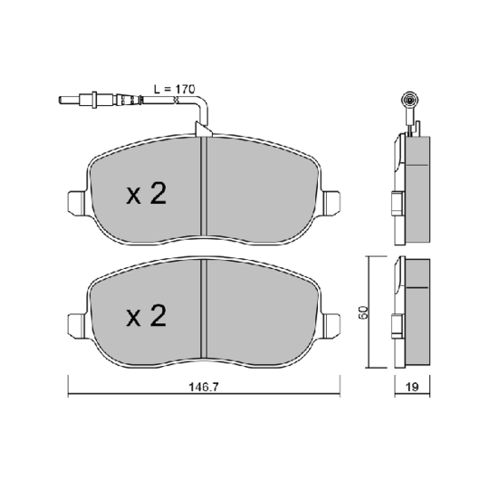 BPFI-1023 - Brake Pad Set, disc brake 