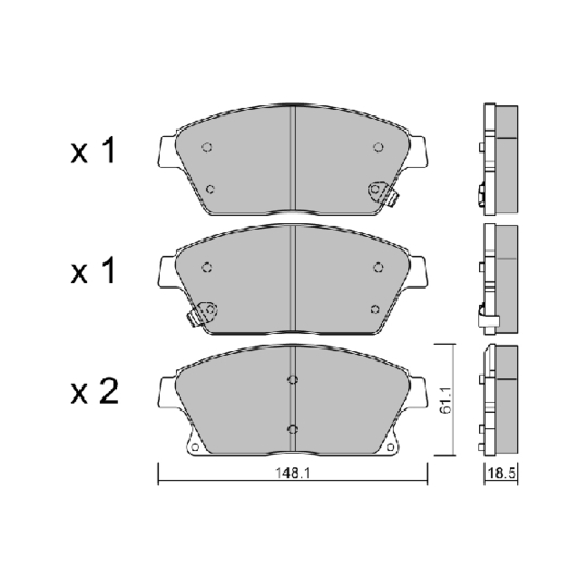 BPOP-1015 - Brake Pad Set, disc brake 