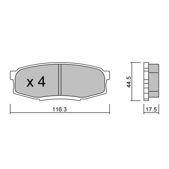 BPTO-2013 - Brake Pad Set, disc brake 
