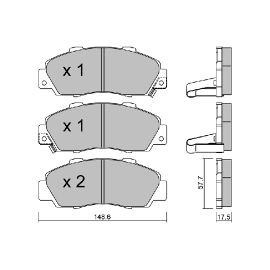 BPHO-1905 - Brake Pad Set, disc brake 