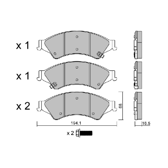 BPFO-1017 - Brake Pad Set, disc brake 