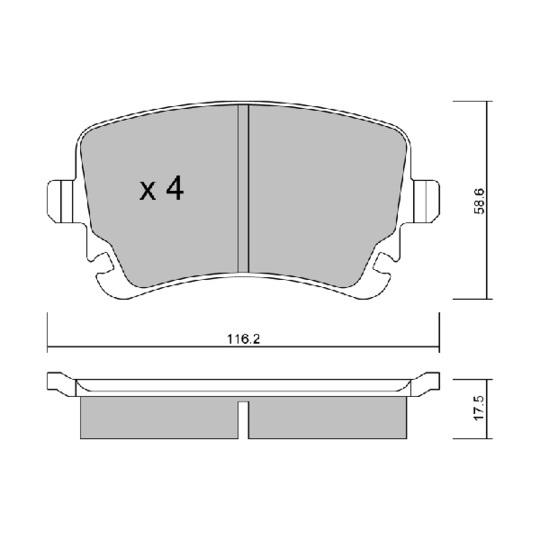 BPVW-2010 - Brake Pad Set, disc brake 