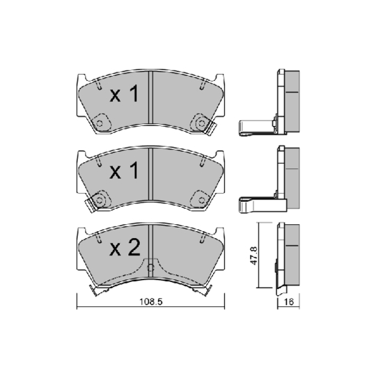 BPNI-1916 - Brake Pad Set, disc brake 