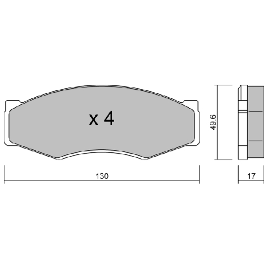 BPNI-1911 - Brake Pad Set, disc brake 