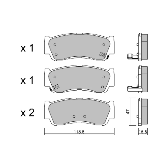 BPHY-2006 - Brake Pad Set, disc brake 