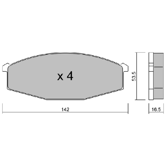 BPNI-1917 - Brake Pad Set, disc brake 