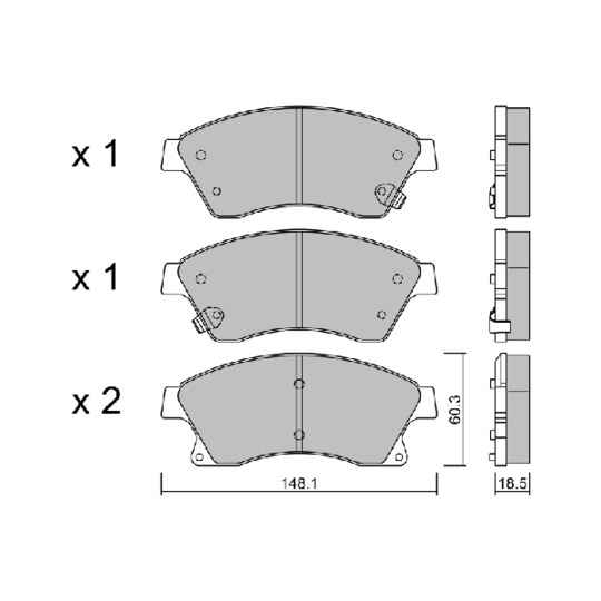 BPOP-1014 - Brake Pad Set, disc brake 