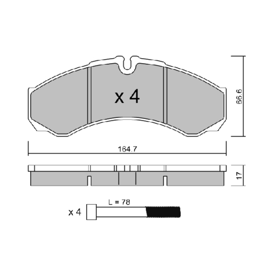 BPIV-1002 - Brake Pad Set, disc brake 