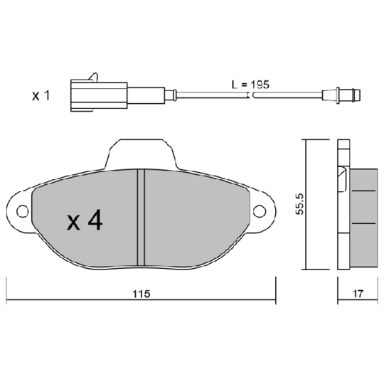 BPFO-1001 - Brake Pad Set, disc brake 