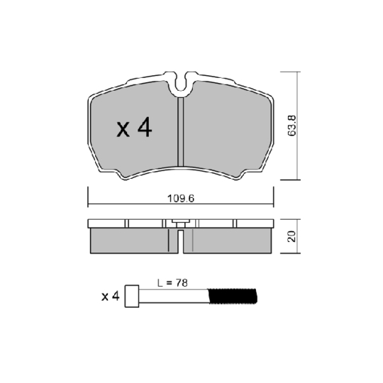 BPFO-2011 - Brake Pad Set, disc brake 