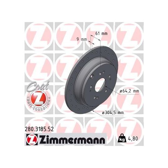 280.3185.52 - Brake Disc 