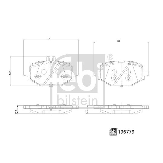 196779 - Brake Pad Set, disc brake 