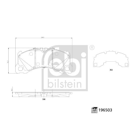 196503 - Brake Pad Set, disc brake 
