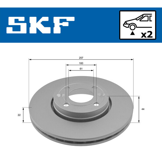 VKBD 80013 V2 - Brake Disc 
