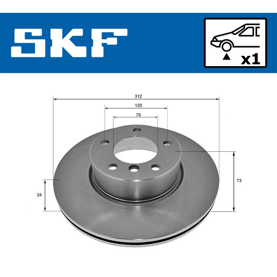 VKBD 80039 V1 - Brake Disc 