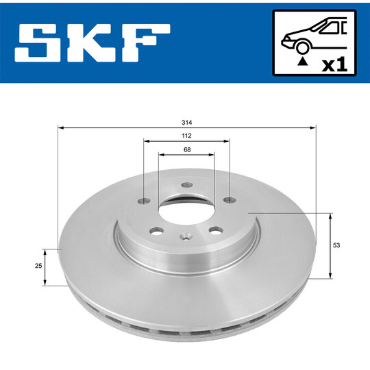 VKBD 80024 V1 - Brake Disc 