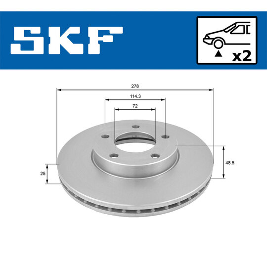 VKBD 80314 V2 - Brake Disc 