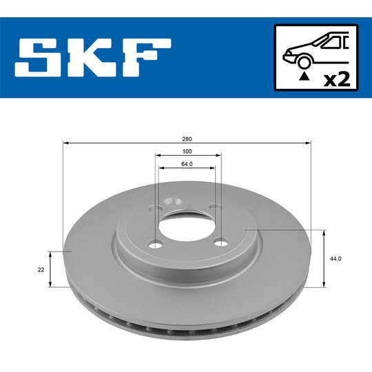 VKBD 80071 V2 - Brake Disc 