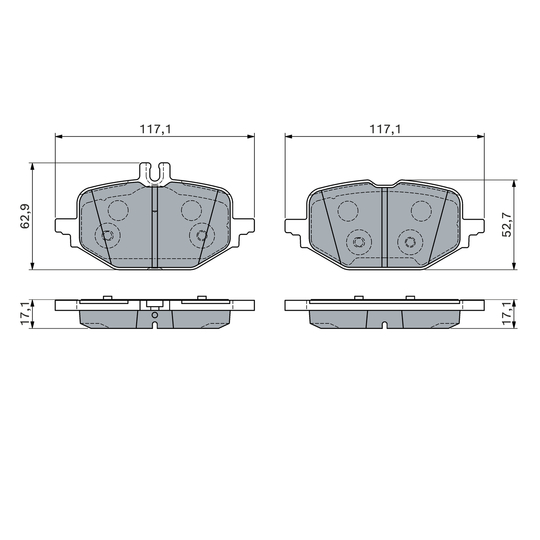 0 986 460 163 - Brake Pad Set, disc brake 