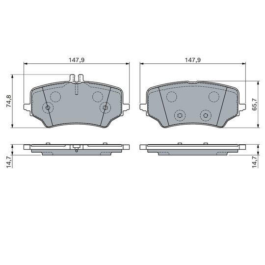0 986 460 167 - Brake Pad Set, disc brake 