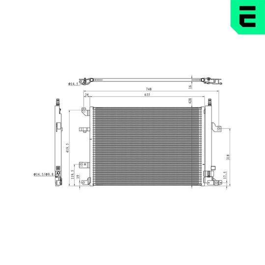 667371 - Condenser, air conditioning 