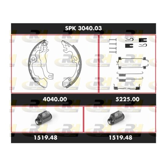 SPK 3040.03 - Brake Set, drum brakes 