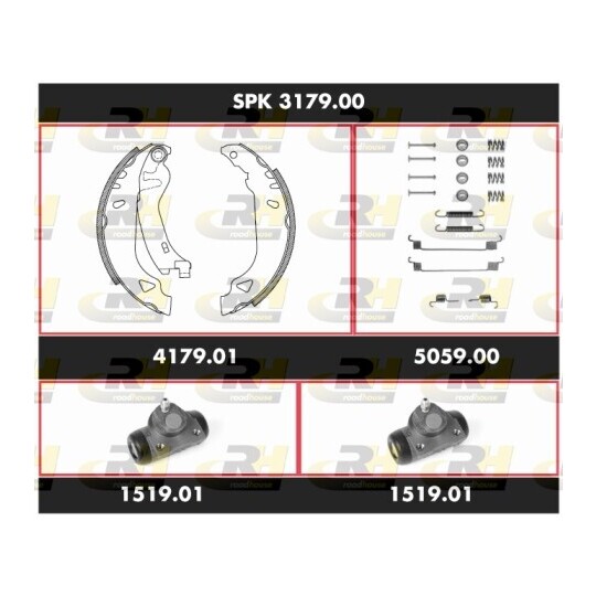 SPK 3179.00 - Brake Set, drum brakes 