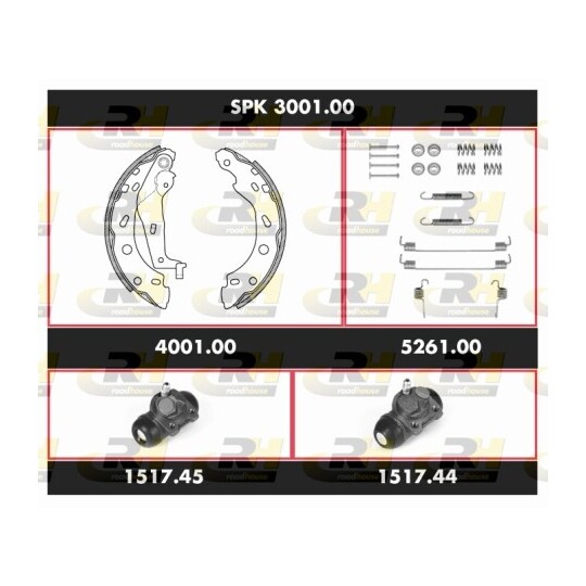SPK 3001.00 - Brake Set, drum brakes 