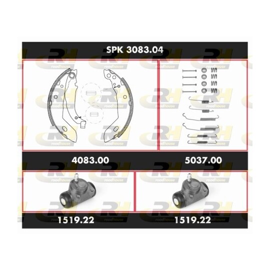 SPK 3083.04 - Brake Set, drum brakes 