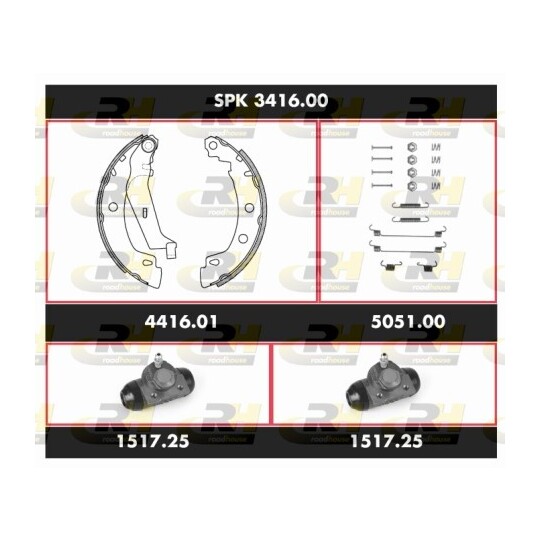 SPK 3416.00 - Brake Set, drum brakes 