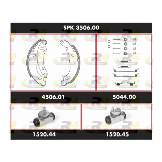 SPK 3506.00 - Brake Set, drum brakes 