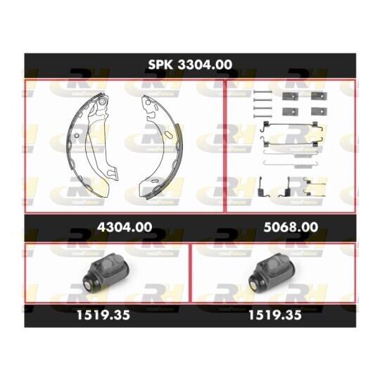 SPK 3304.00 - Brake Set, drum brakes 