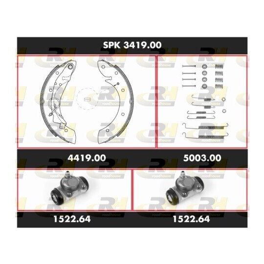SPK 3419.00 - Brake Set, drum brakes 