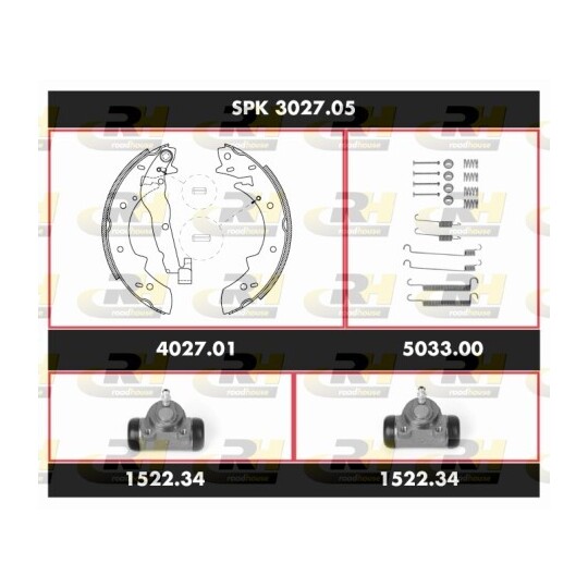 SPK 3027.05 - Brake Set, drum brakes 