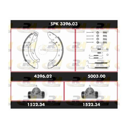 SPK 3396.03 - Brake Set, drum brakes 