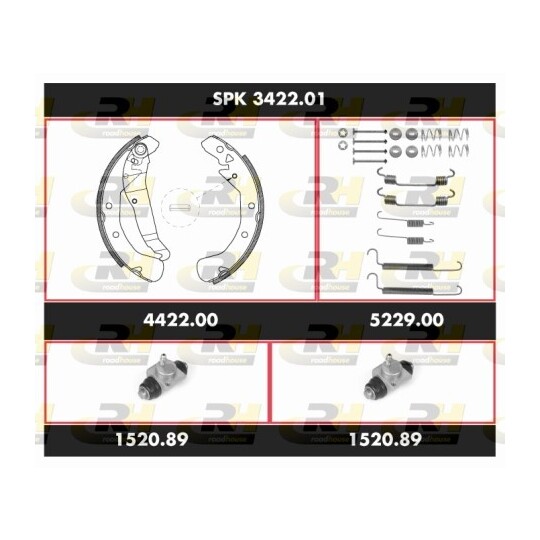 SPK 3422.01 - Brake Set, drum brakes 