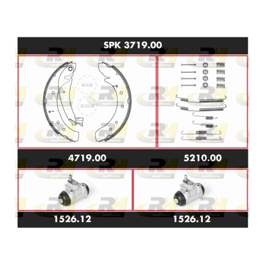 SPK 3719.00 - Brake Set, drum brakes 