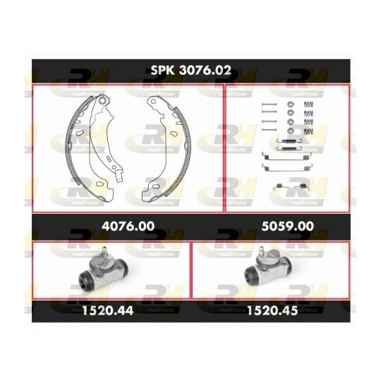 SPK 3076.02 - Brake Set, drum brakes 