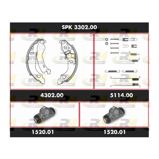 SPK 3302.00 - Brake Set, drum brakes 