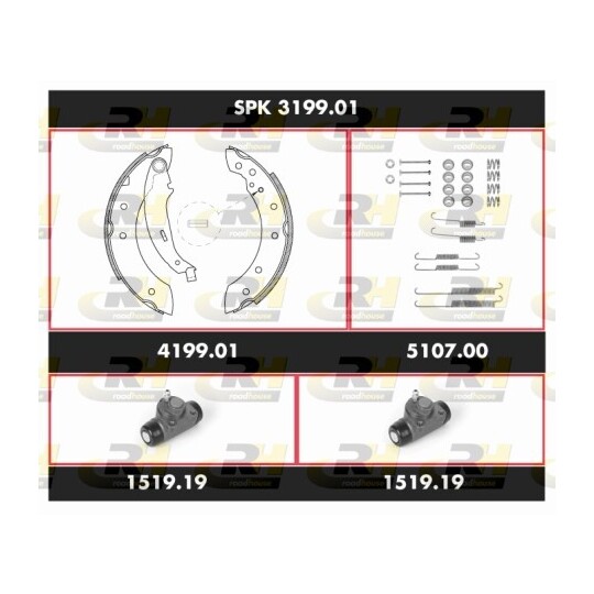 SPK 3199.01 - Brake Set, drum brakes 