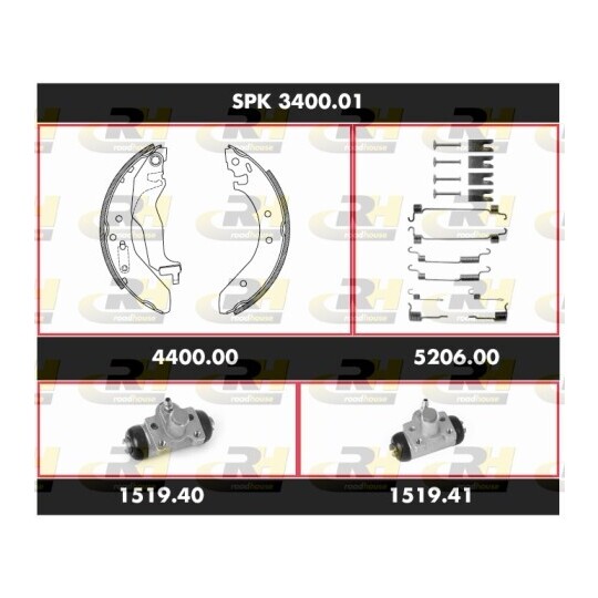 SPK 3400.01 - Brake Set, drum brakes 