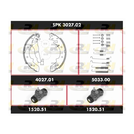 SPK 3027.02 - Brake Set, drum brakes 